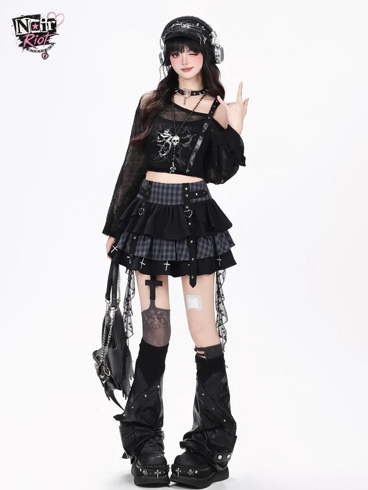 Elastic Lace Trim - Conjunto de 3 piezas Y2K Punk