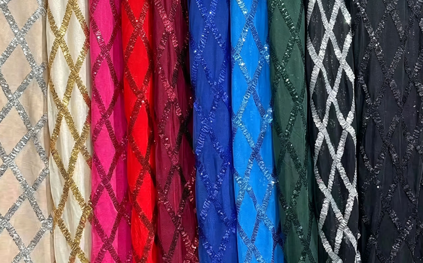Tela de malla bordada con lent - Crystal Mesh Fabric reseña y precio