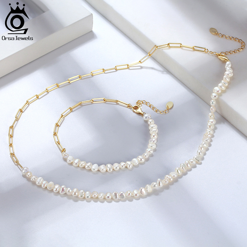 ORSA JEWELS Collar con cadena  - Pearl Trim Chain reseña y precio