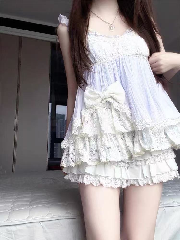 Conjunto de 2 piezas Coquette  - Elastic Lace Trim reseña y precio