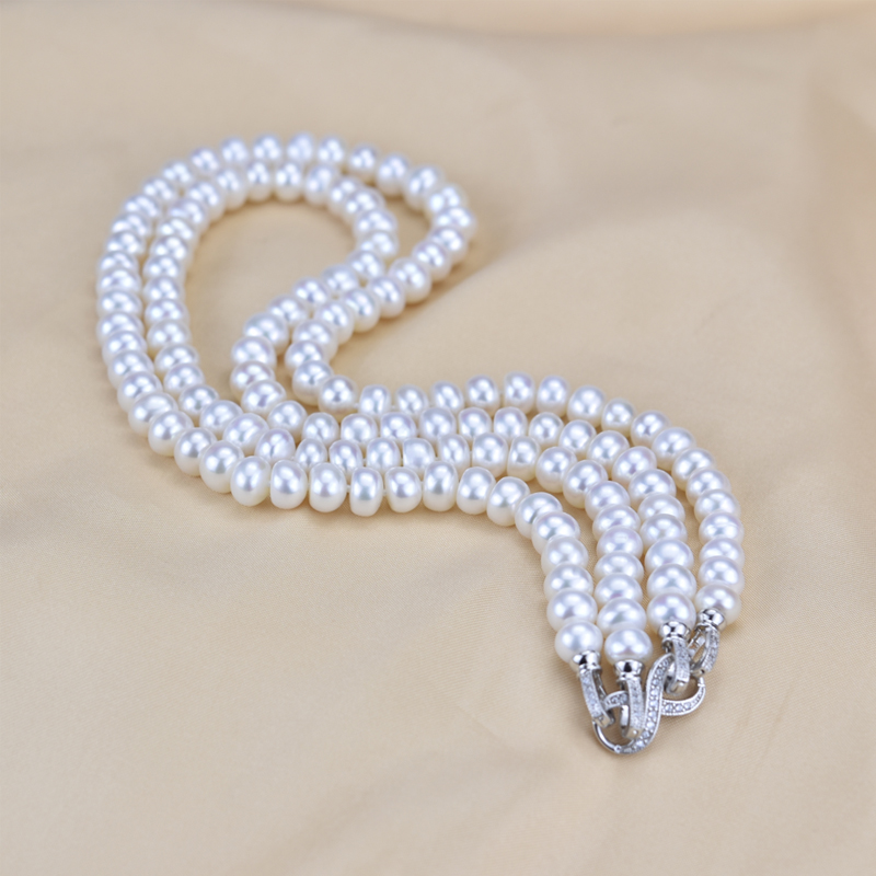 Collar de perlas de agua dulce - Pearl Trim Chain reseña y precio