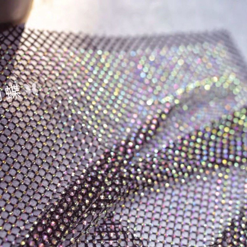 Tela de malla elástica con ped - Crystal Mesh Fabric reseña y precio